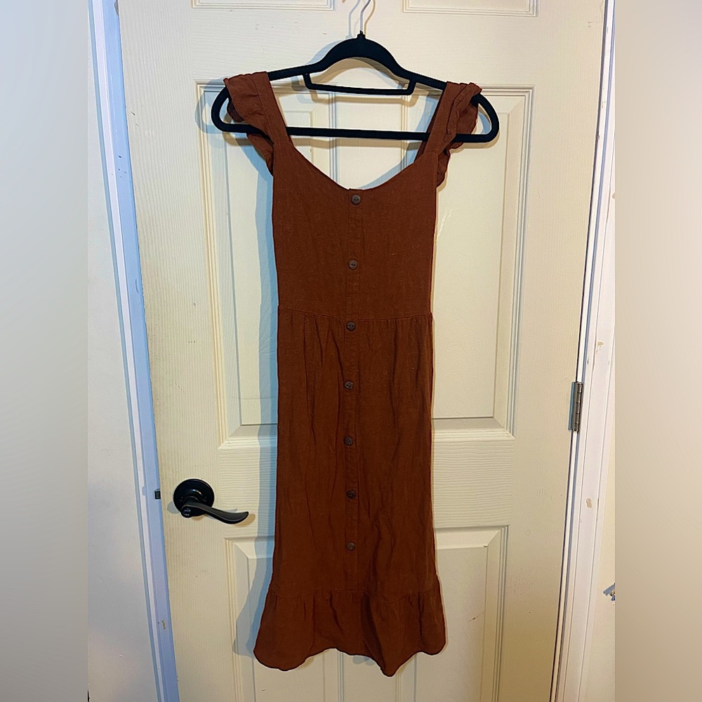 Small burnt orange Monteau summer dress